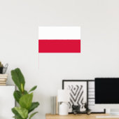 Poster Pologne - Drapeau polonais (Bureau à domicile)