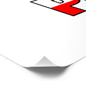 Poster Pologne Drapeau polonais Personnalisation noire (Coin)