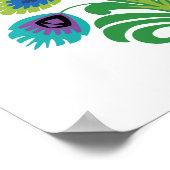 Poster Polonais Art Folle Fleur violet (Coin)