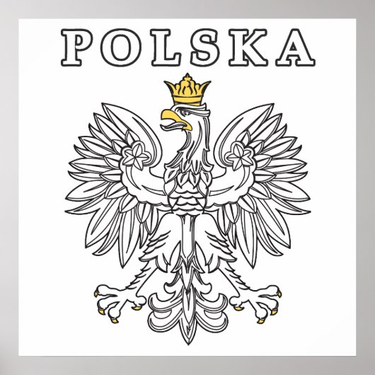 Poster Polska avec aigle polonais (Devant)