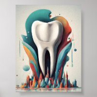 Poly chromatic Tooth Art