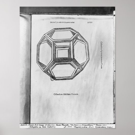 Poster Polyèdre, de 'De Divina Proportione' (Devant)