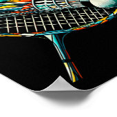 Poster Polygon Art Badminton Player Shuttle Badmintoner  (Coin)