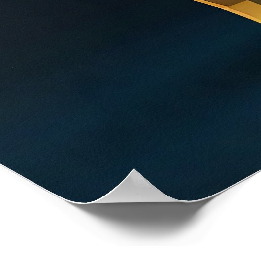 Poster Polygone de loup coloré art abstrait (Coin)