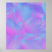 Poster Polygons en couches bleu rose pourpre (Devant)