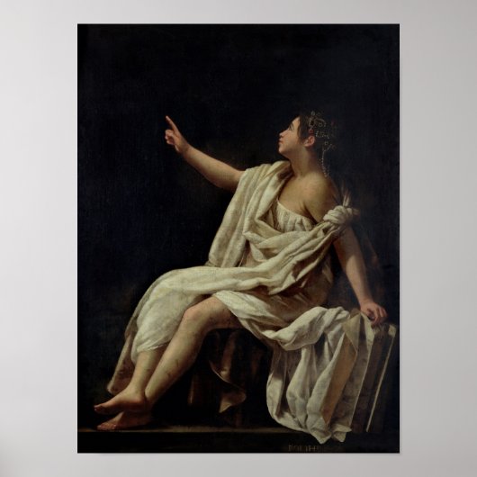 Poster Polyhymnie, la muse de la poésie lyrique, 1620 (Devant)