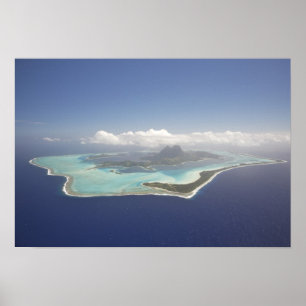 Poster Polynésie française, Tahiti, Bora Bora. Les