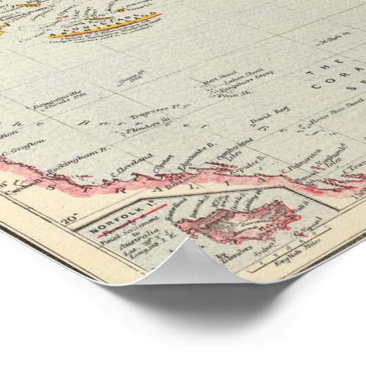 Poster Polynésie, îles du Pacifique (Coin)