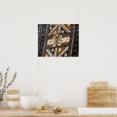 Poster Polynésie, Royaume des Tonga. Détail de tapa (Cuisine)