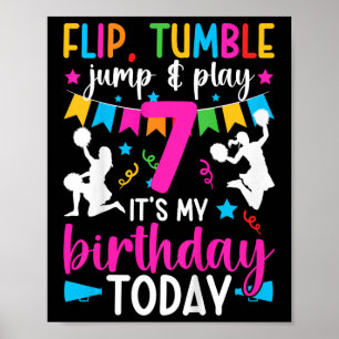 Poster Pom-Pom Girl de 7 ans pour Anniversaire