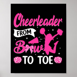 Poster Pom-pom girl de la tête aux pieds Cheer Cheerleadi