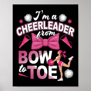Poster Pom-Pom Girl De La Tête Aux Pieds Cheerleading Acc