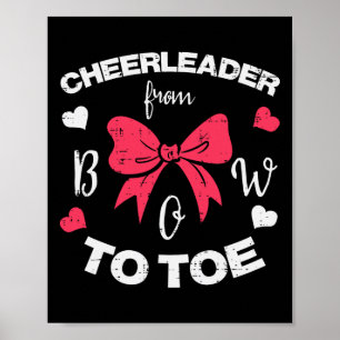 Poster Pom-Pom Girl De La Tête Aux Pieds Femmes Cheerlead