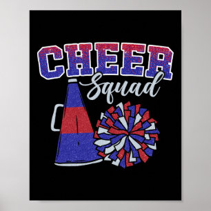Poster Pom-pom girl drôle de l'équipe de cheerleading Rou