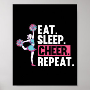 Poster Pom-Pom Girl Manger Dormir Pom-Pom Girl Répéter Ac