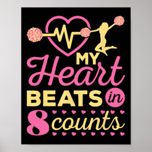 Poster Pom-pom girl Mon cœur bat en 8 temps Pom-pom girls