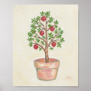 Poster Pomegranate Tree art print