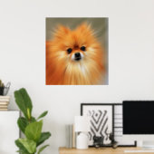 Poster Poméranien (Bureau à domicile)