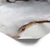 Poster Poméranienne Laisser Neige Noël (Coin)