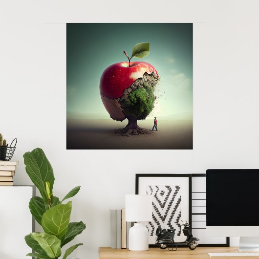 Poster Pomme (Bureau à domicile)