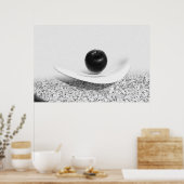 Poster Pomme aux teintes grises (Cuisine)