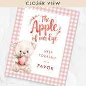 Poster Pomme de l'oeil En vichy Baby shower Favoriser sig