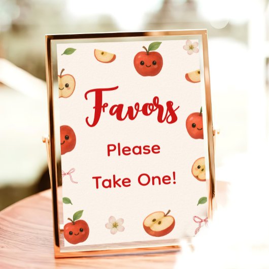 Poster Pomme de mon Baby shower oeil Favoriser