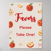 Poster Pomme de mon Baby shower oeil Favoriser (Devant)