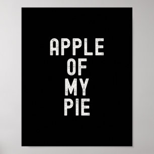 Poster Pomme De Mon Gâteau Drôle De Dessert De Pomme De T