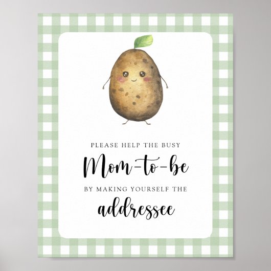 Poster Pomme de terre - Aider la future maman occupée (Devant)
