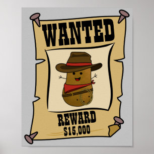 Poster Pomme de terre Cowboy Recherché