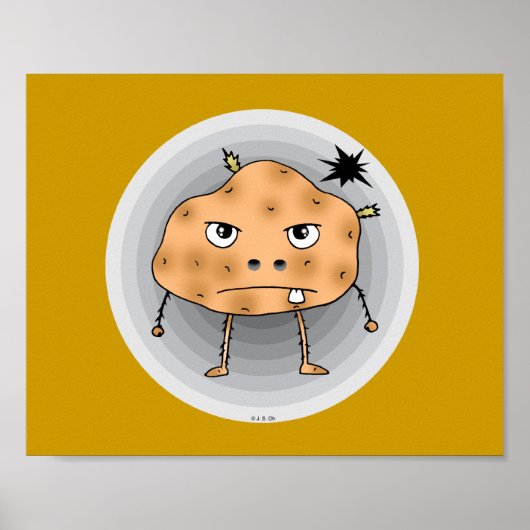 Poster Pomme de terre en colère (Devant)