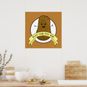 Poster Pomme de terre personnalisée joyeuse (Cuisine)