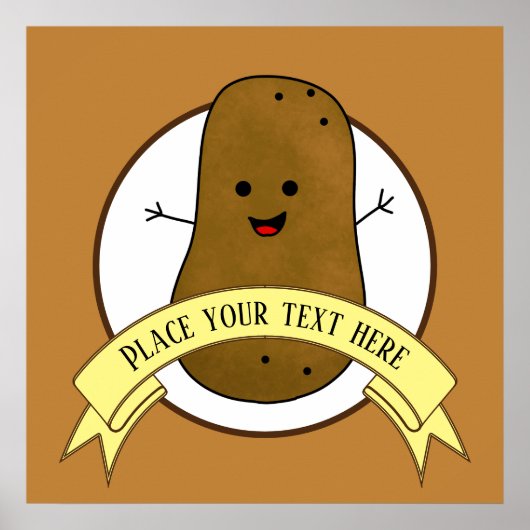 Poster Pomme de terre personnalisée joyeuse (Devant)