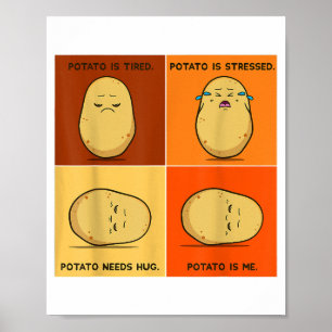 Poster Pomme de terre Spud Légume racine Tater Végétalien