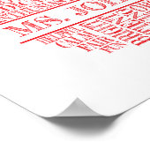 Poster Pomme de typographie pour l'enseignant avec le nom (Coin)