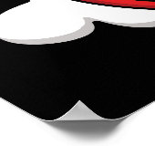 Poster Pomme d'os Dents Funny Bona Appetit Pun Dark BG (Coin)