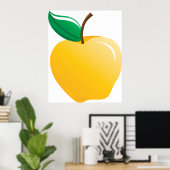 Poster Pomme jaune dorée (Bureau à domicile)