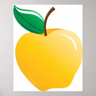 Poster Pomme jaune dorée