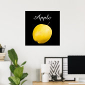 Poster Pomme jaune simple (Bureau à domicile)