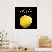 Poster Pomme jaune simple (Cuisine)