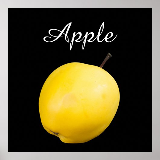 Poster Pomme jaune simple (Devant)