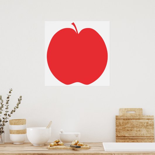 Poster Pomme rouge. (Cuisine)