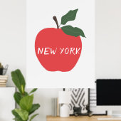 Poster Pomme rouge de New York (Bureau à domicile)