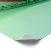 Poster Pomme Rouge Et Bande Nutritionniste Santé Entraîne (Coin)