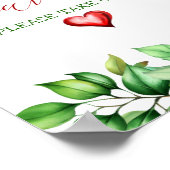 Poster Pomme Rouge verte Faveurs S'Il Vous Plaît Prendre  (Coin)