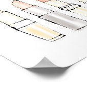 Poster Pomme sauvage | Coloré moderne Lipstick Sketch (Coin)