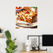 Poster Pomme - Style d'illustration (Bureau à domicile)