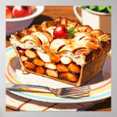 Poster Pomme - Style d'illustration (Devant)