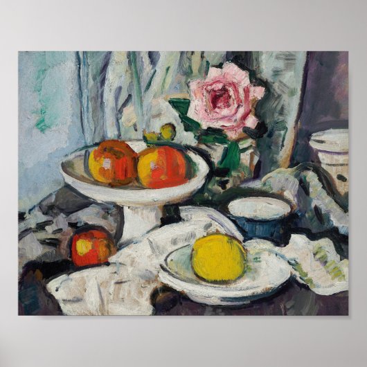 Poster Pommes dans une cuvette blanche | George Leslie Hu (Devant)